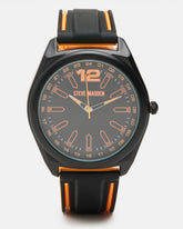 MEN'S SILICONE WATCH BLACK/ORANGE - BLACK/ORANGE / ONESZ / 46 - SM REBOOTED