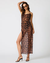 STATIC LEOPARD BIKINI COVER-UP NATURAL