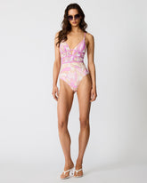 CUTOUT WRAP ONE PIECE LIGHT ORCHID